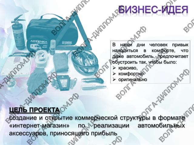 Проектная работа «Предоставление нового бизнеса». Бизнес-план открытия интернет-магазина по продаже автоаксессуаров Проектная работа «Предоставление нового бизнеса». Бизнес-план открытия интернет-магазина по продаже автоаксессуаров
